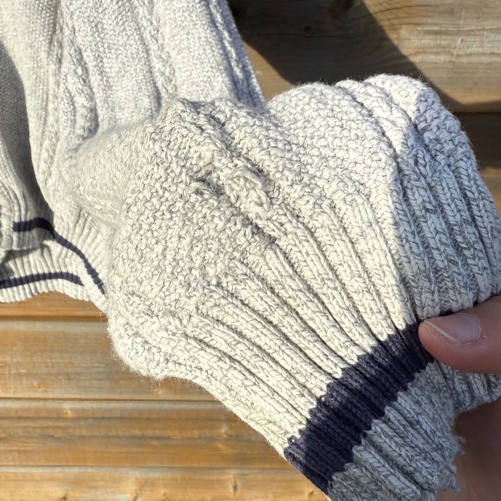 Vintage Gray and Black Lakeland knit Cardigan Sweater - Picture 6 of 10